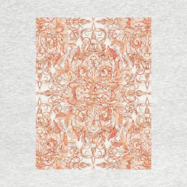 Autumn Peach Art Nouveau Pattern by micklyn